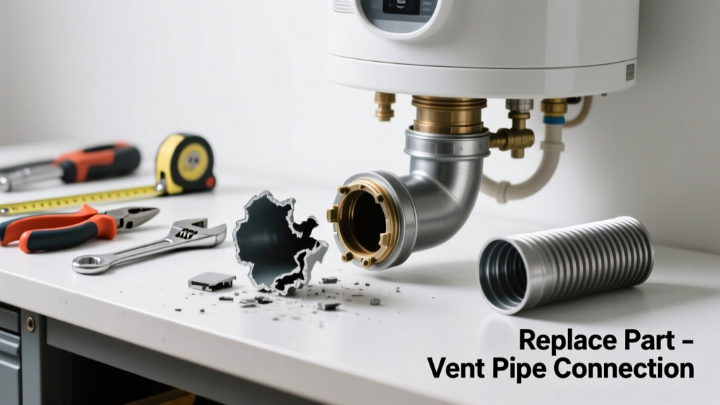 Water Heater Vent Pipe Disconnected: Replace Part