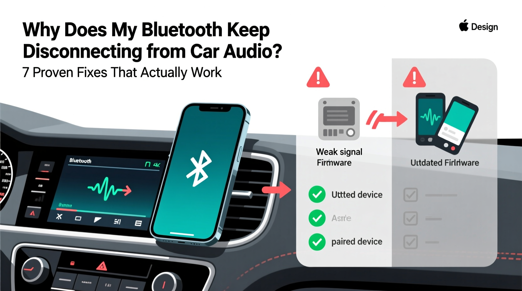 why does my bluetooth keep disconnecting from car audio fixes that work
