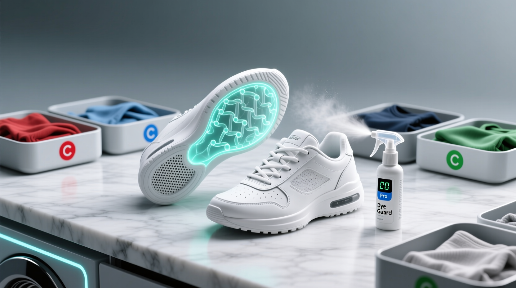 how to remove dye transfer from white sneakers
