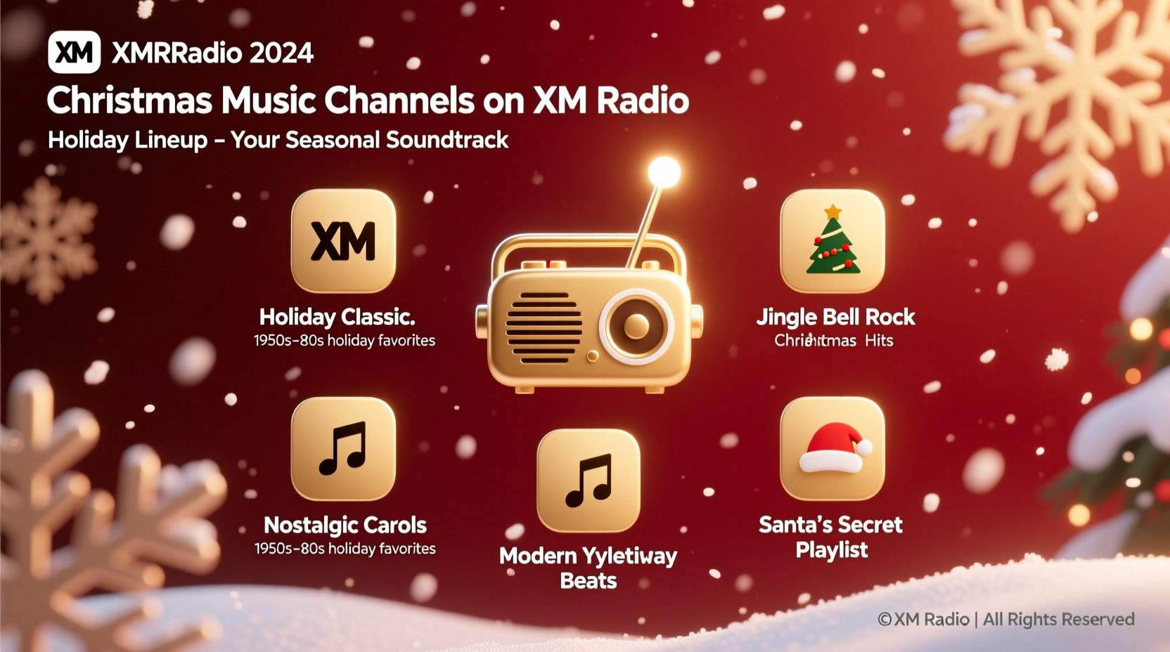 what are the christmas music channels on xm radio