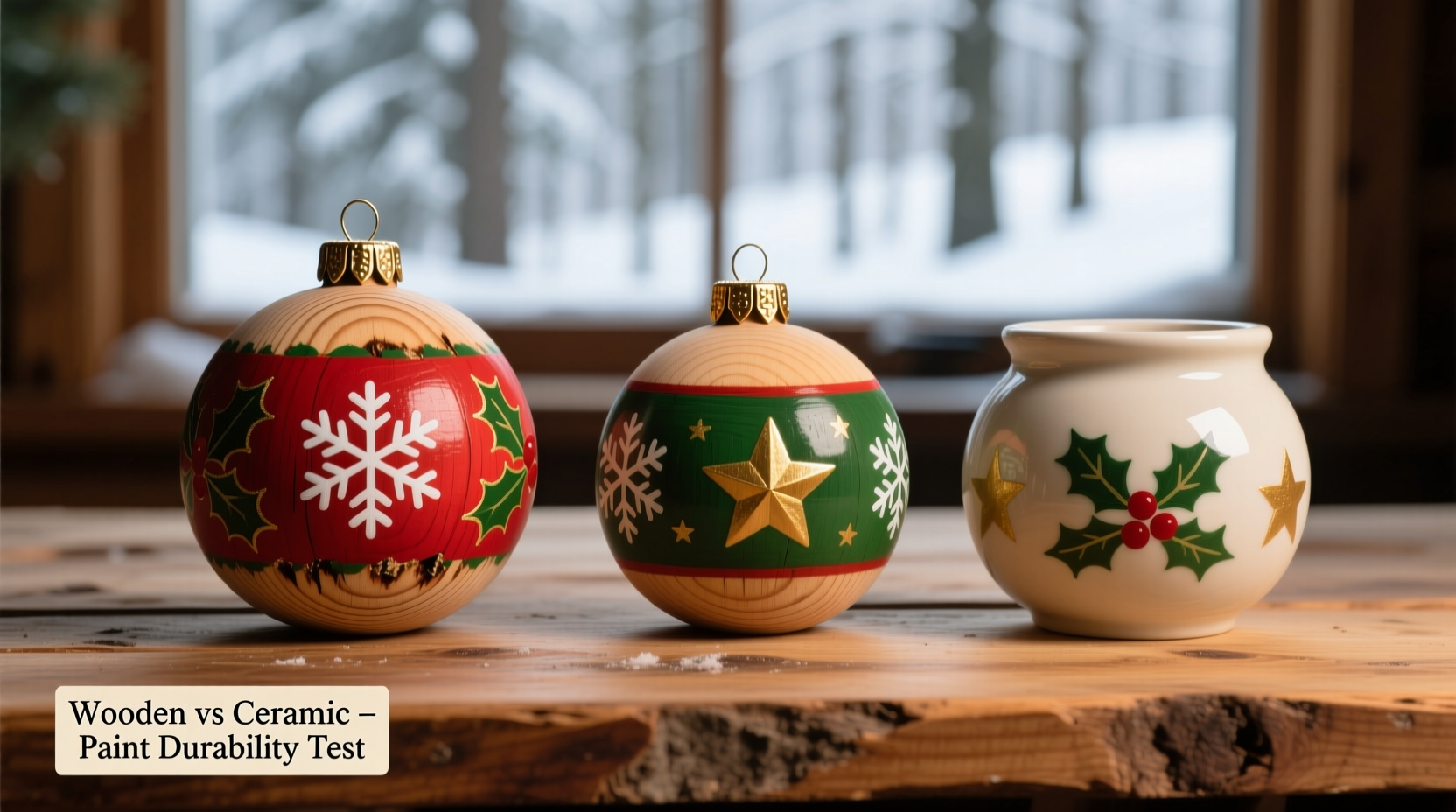 wooden christmas ornaments vs ceramic which holds paint better over multiple seasons