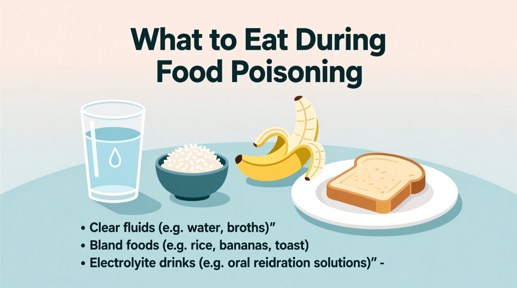 what to take in food poisoning