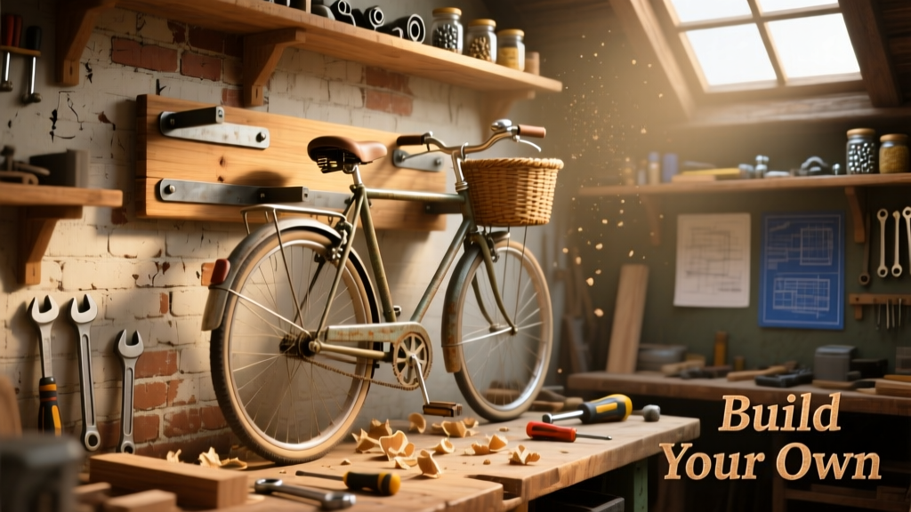 DIY Wall-Mounted Bicycle Display Rack