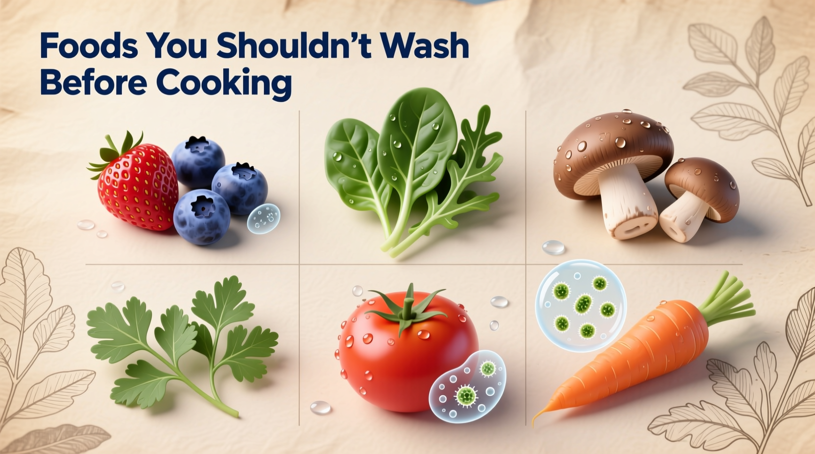 foods you shouldnt wash before cooking