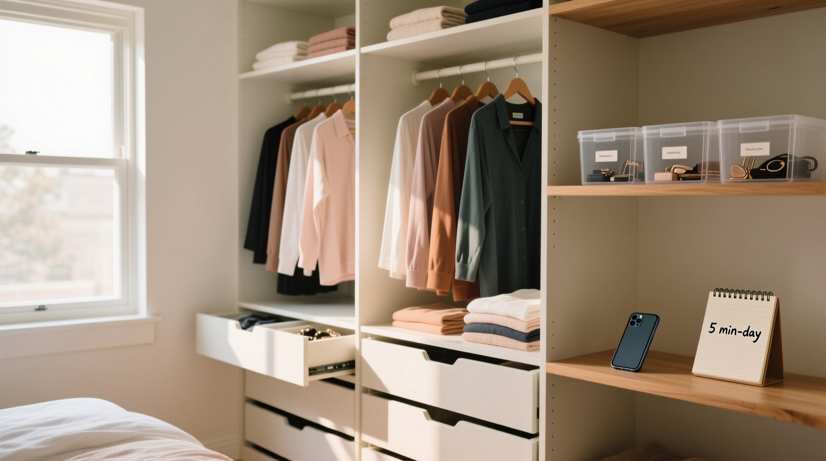 closet organization tips that ease routine resistance