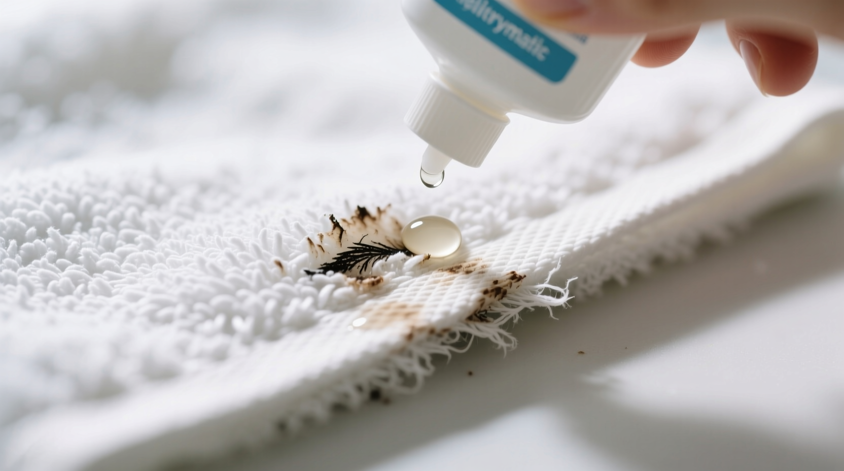 how to remove permanent eyeliner stain from towel edge