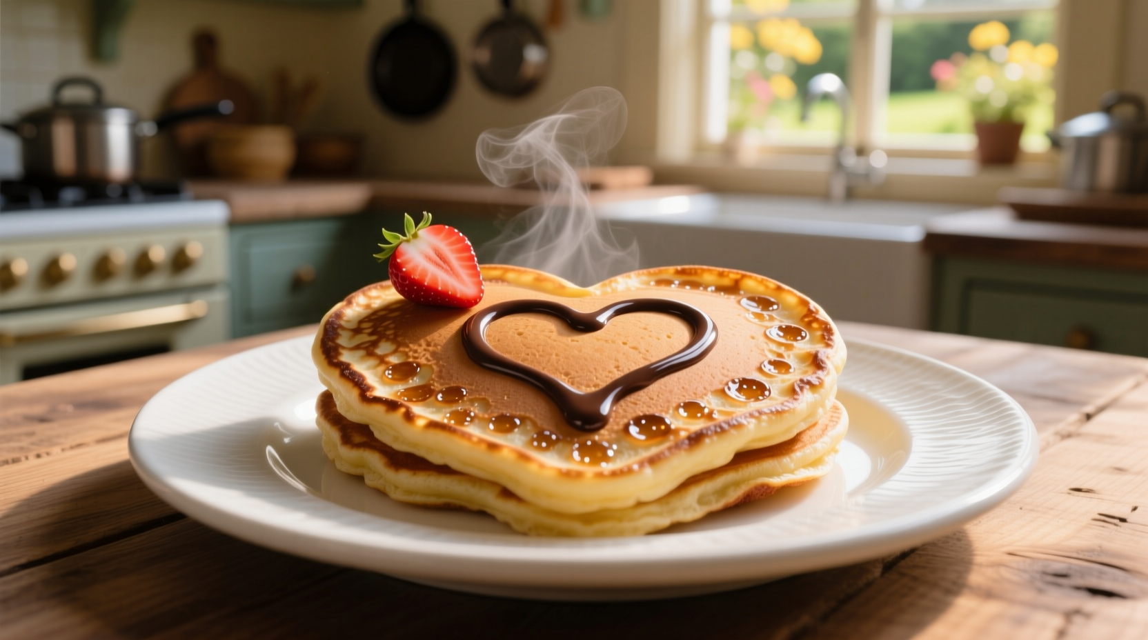 heart pancakes