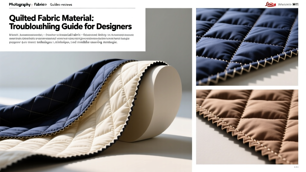 Quilted Fabric Material: Troubleshooting Guide for Designers