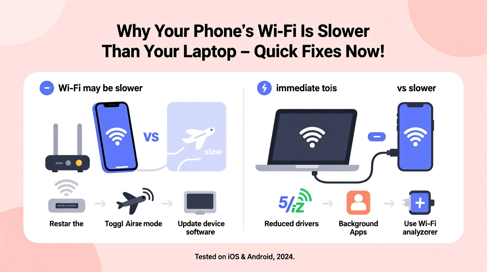 why is my wifi slower on my phone than my laptop easy fixes to try now