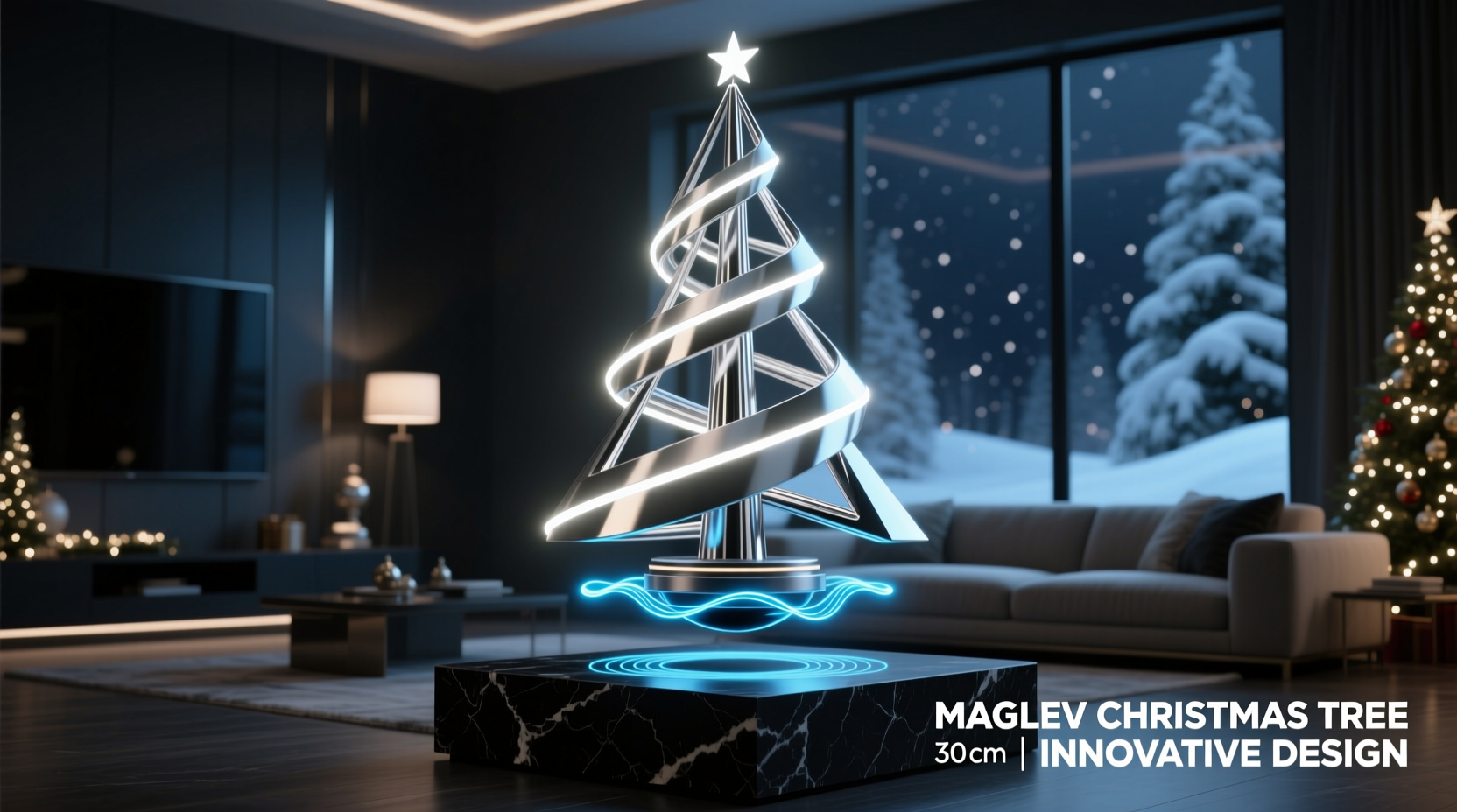 how to make a levitating christmas tree display using magnetic tech