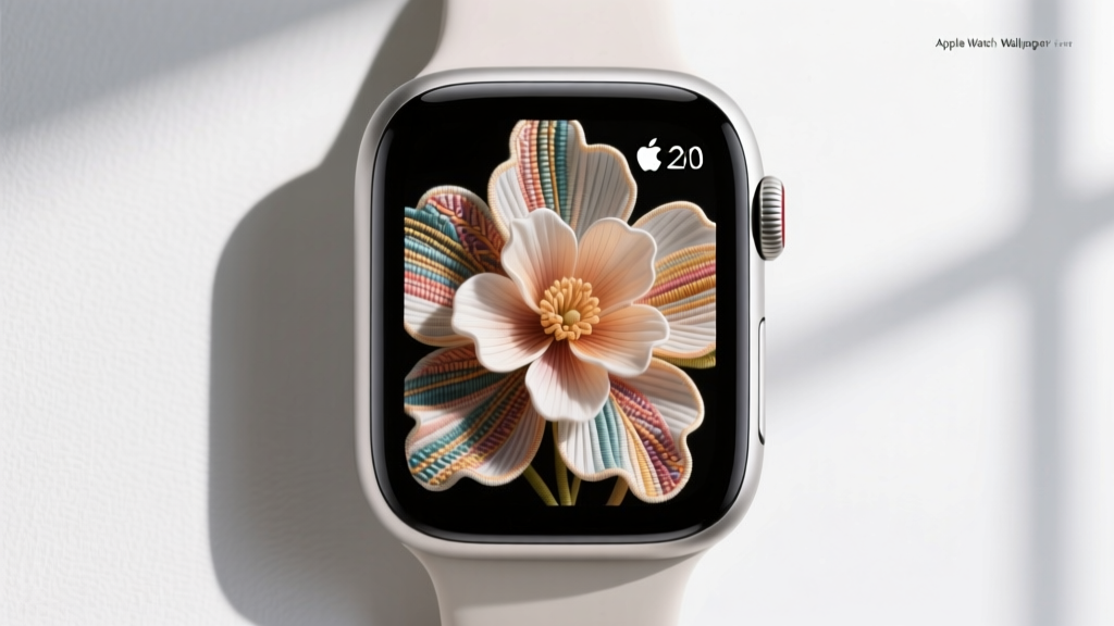 Apple Watch Wallpaper Flower: Fabric-Inspired Digital Textile Design