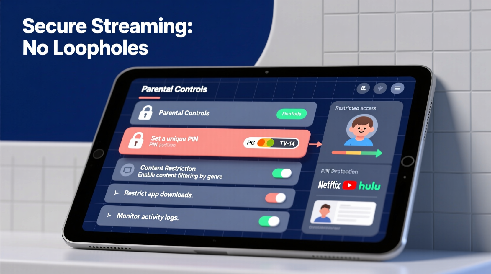how to set up parental controls on streaming devices without loopholes