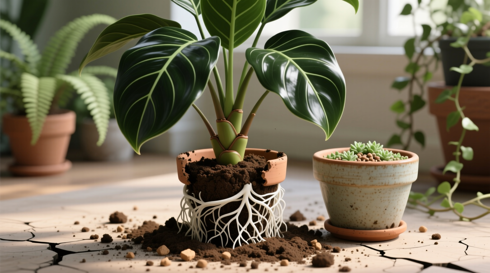 repot zz plants
