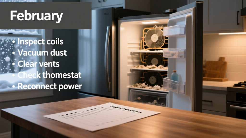 February Refrigerator Coil Cleaning: Seasonal Checklist