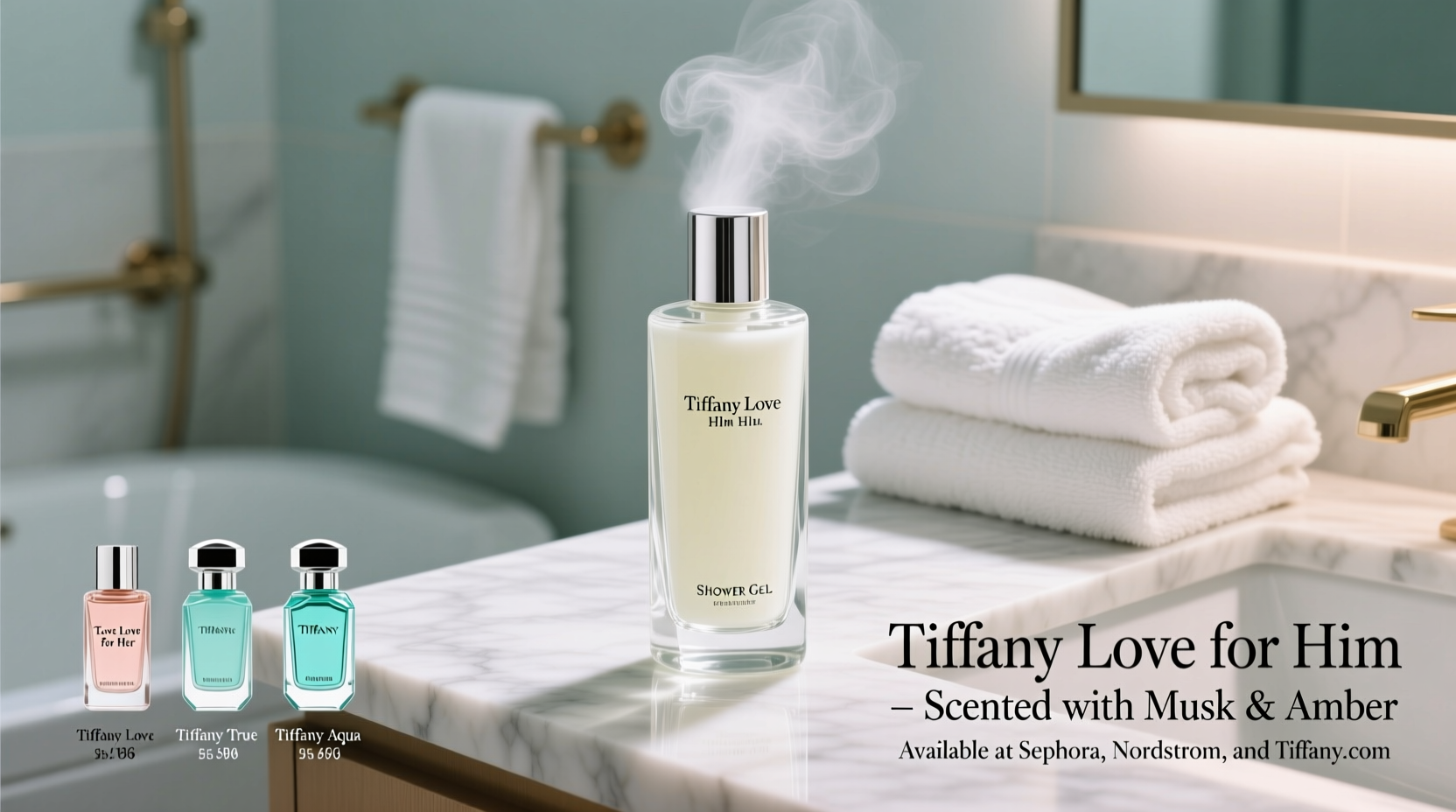 tiffany love for him shower gel