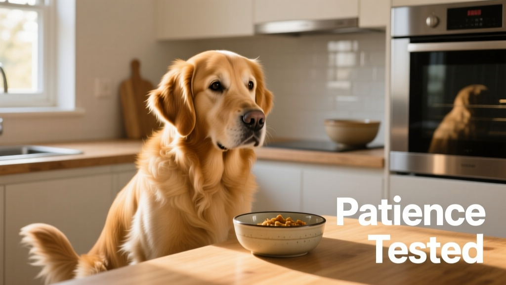 Watch This Golden Retriever Be So Patient That He Waits 20 Minutes for His Cue to Eat His Food