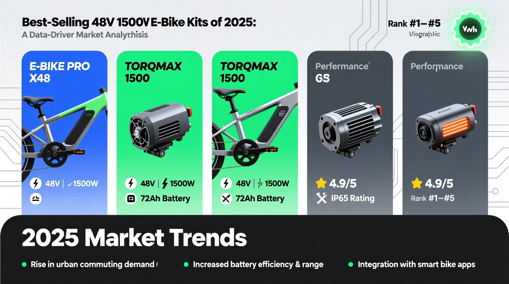 best selling 48v 1500w ebike kit