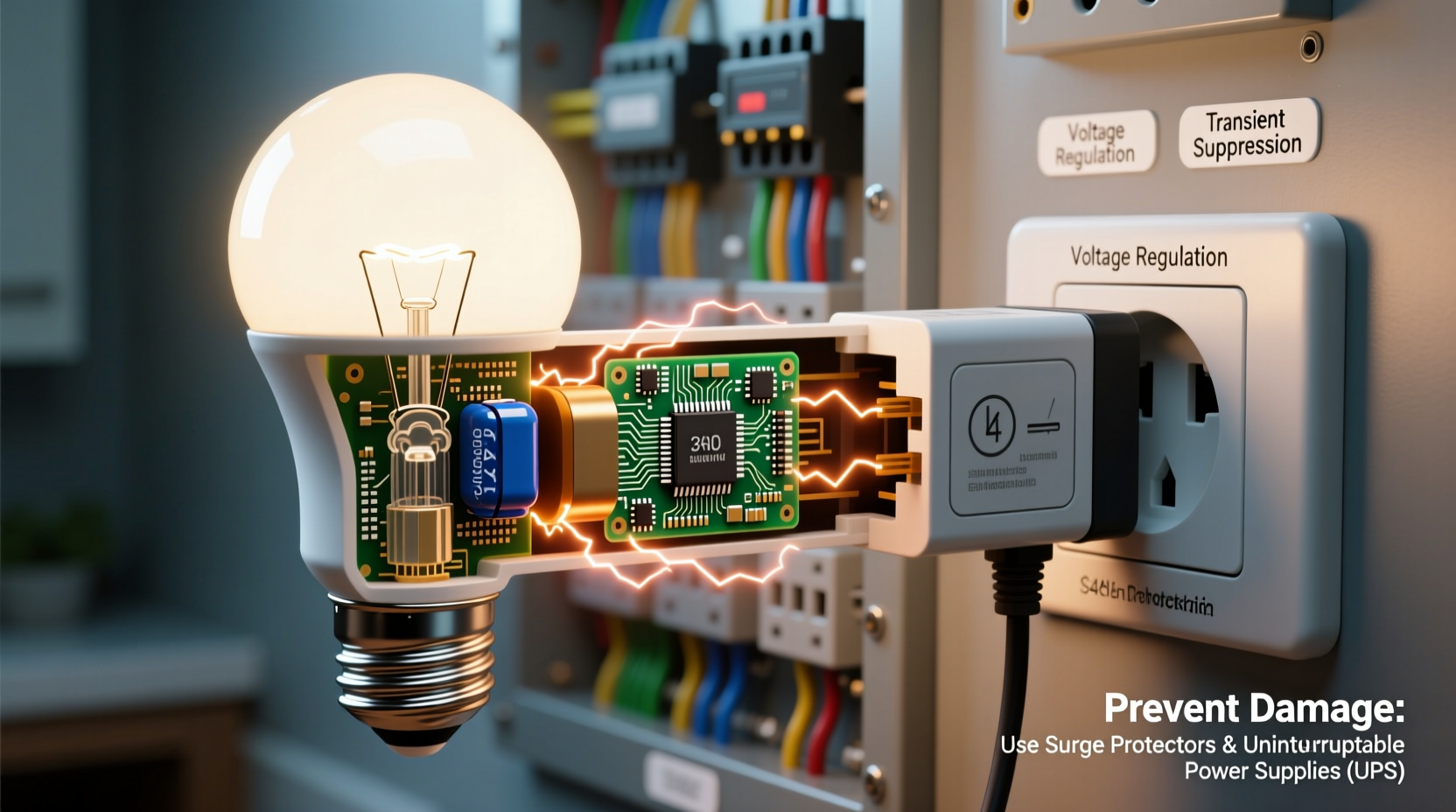 why do some smart lights fail during power surges and how to protect them