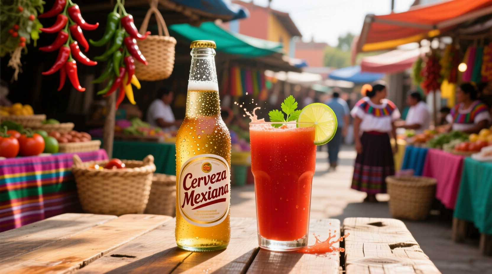 Michelada: Authentic Mexican Beer Cocktail with Tomato Juice