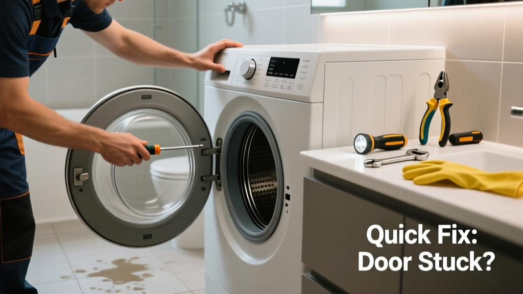 Washer Door Won’t Open in Bathroom: Quick Fixes