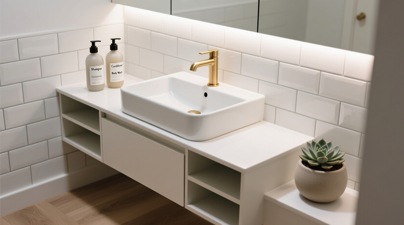 how to organize small bathroom countertops without sacrificing style