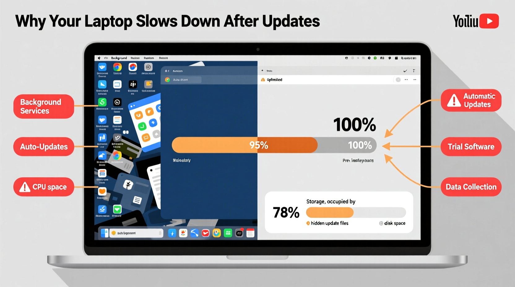 why does my laptop slow down after updates software bloat explained