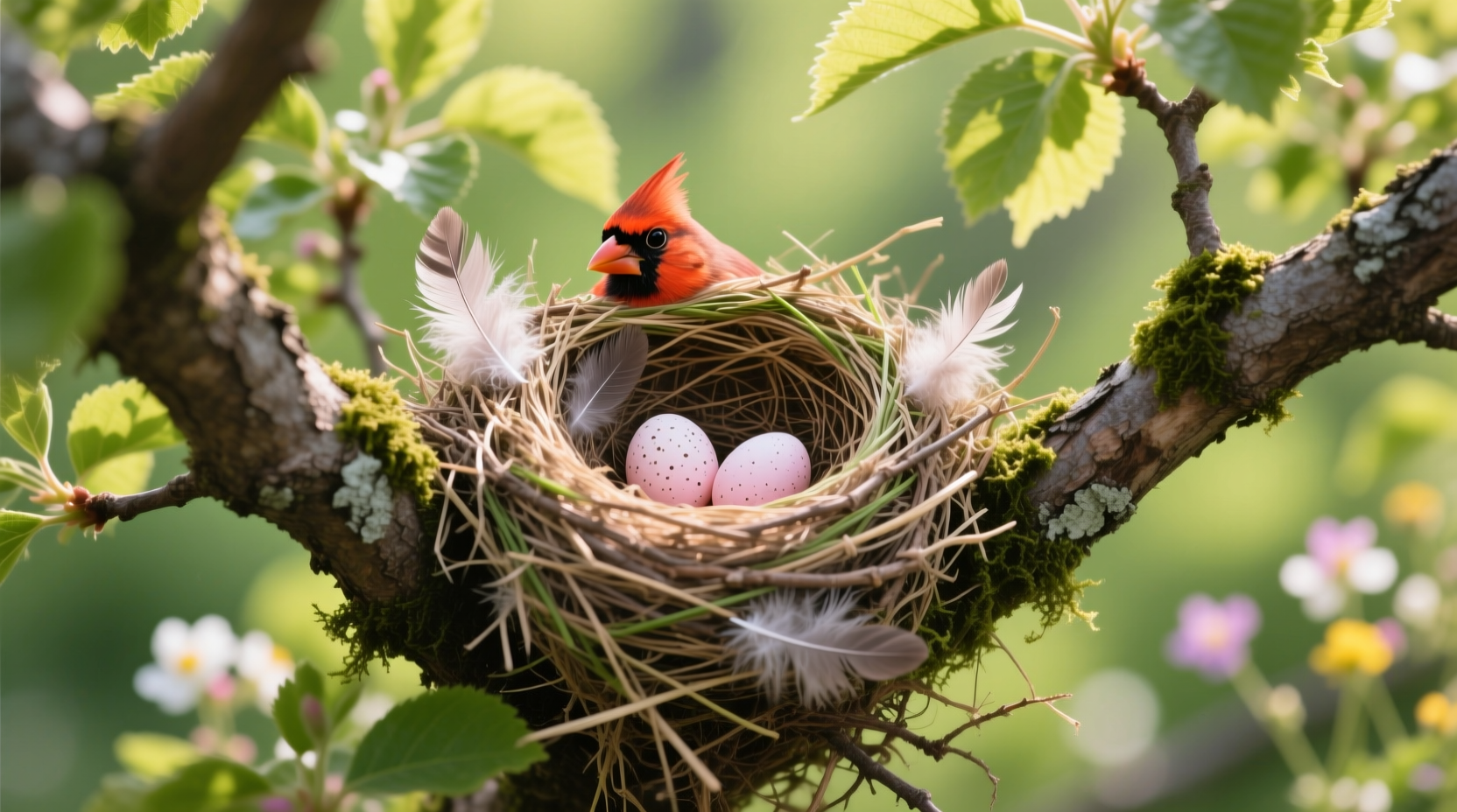 what does a cardinal bird nest look like