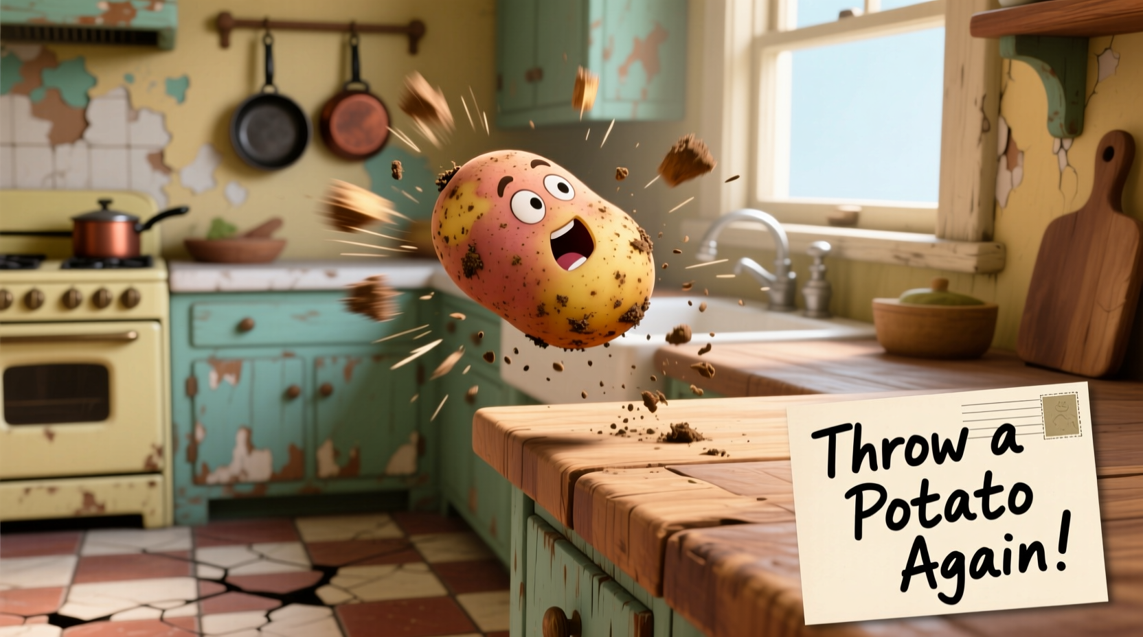 throw a potato again