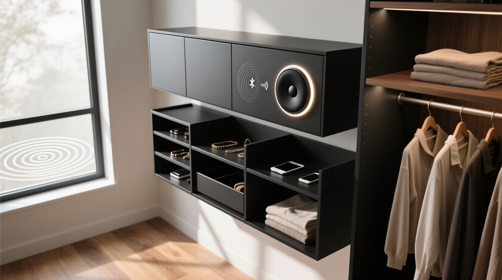closet organizers with bluetooth speakers functional or gimmick