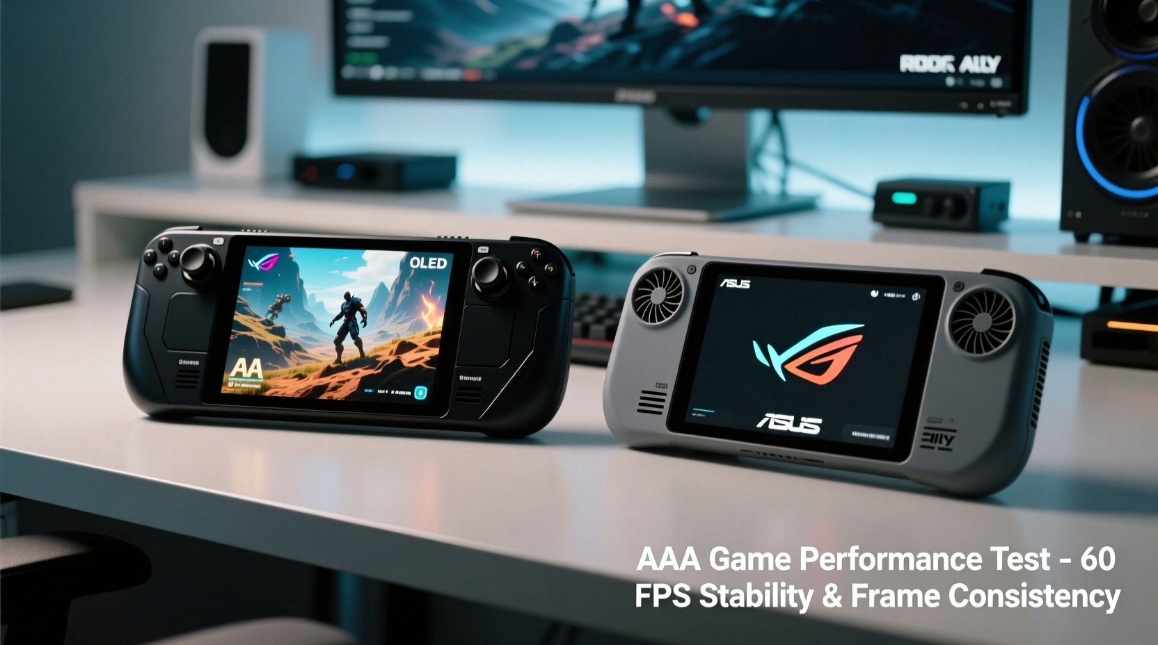 steam deck oled vs asus rog ally which handheld runs aaa games smoother