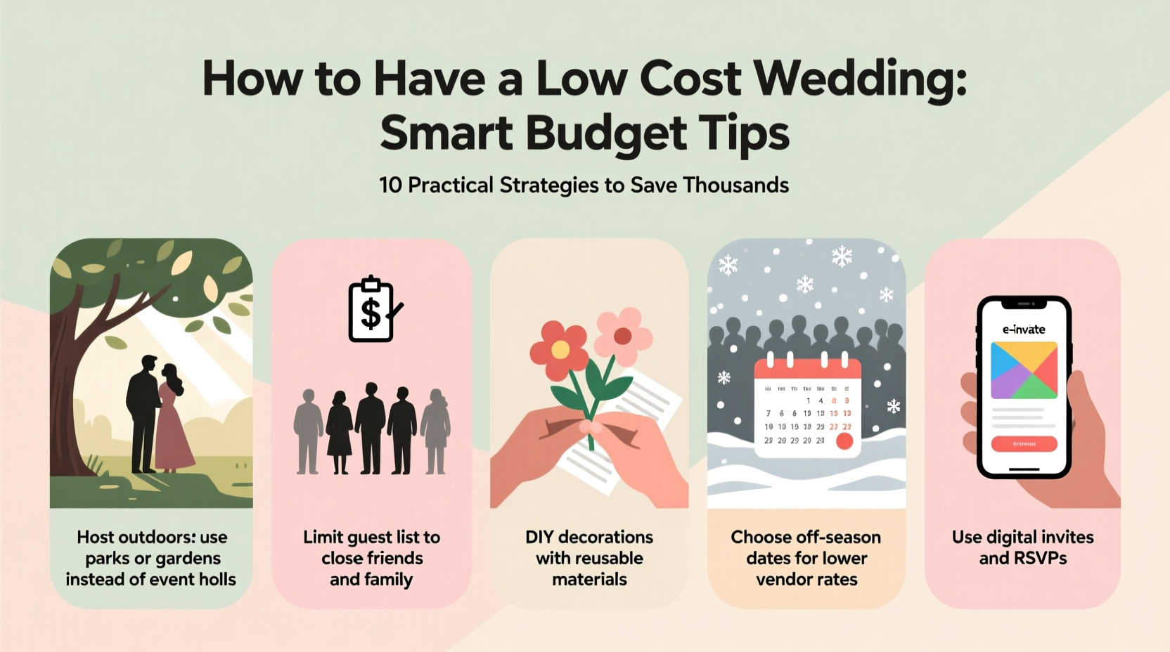 how to have a low cost wedding