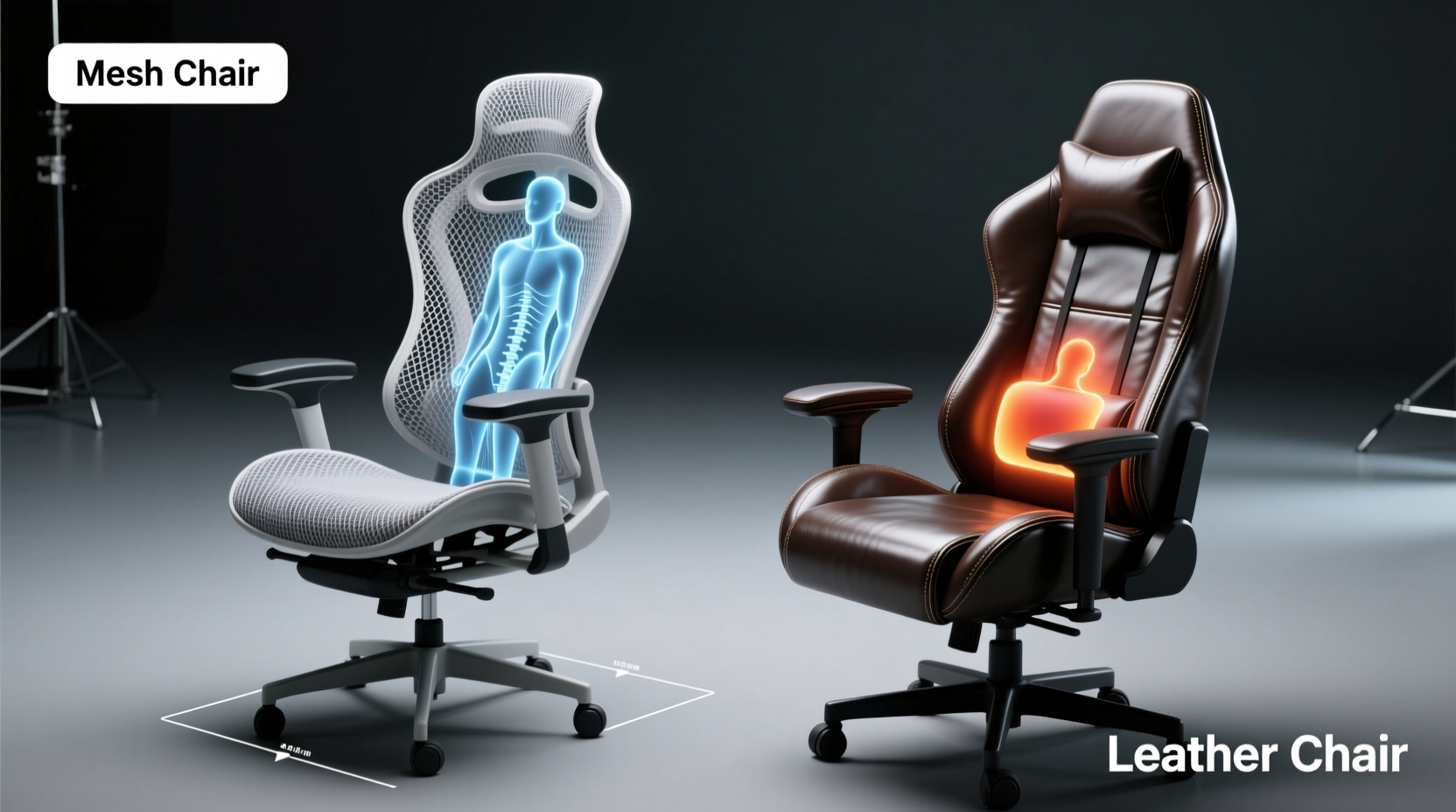 mesh chair vs leather gaming chair which is better for sweating and ergonomics
