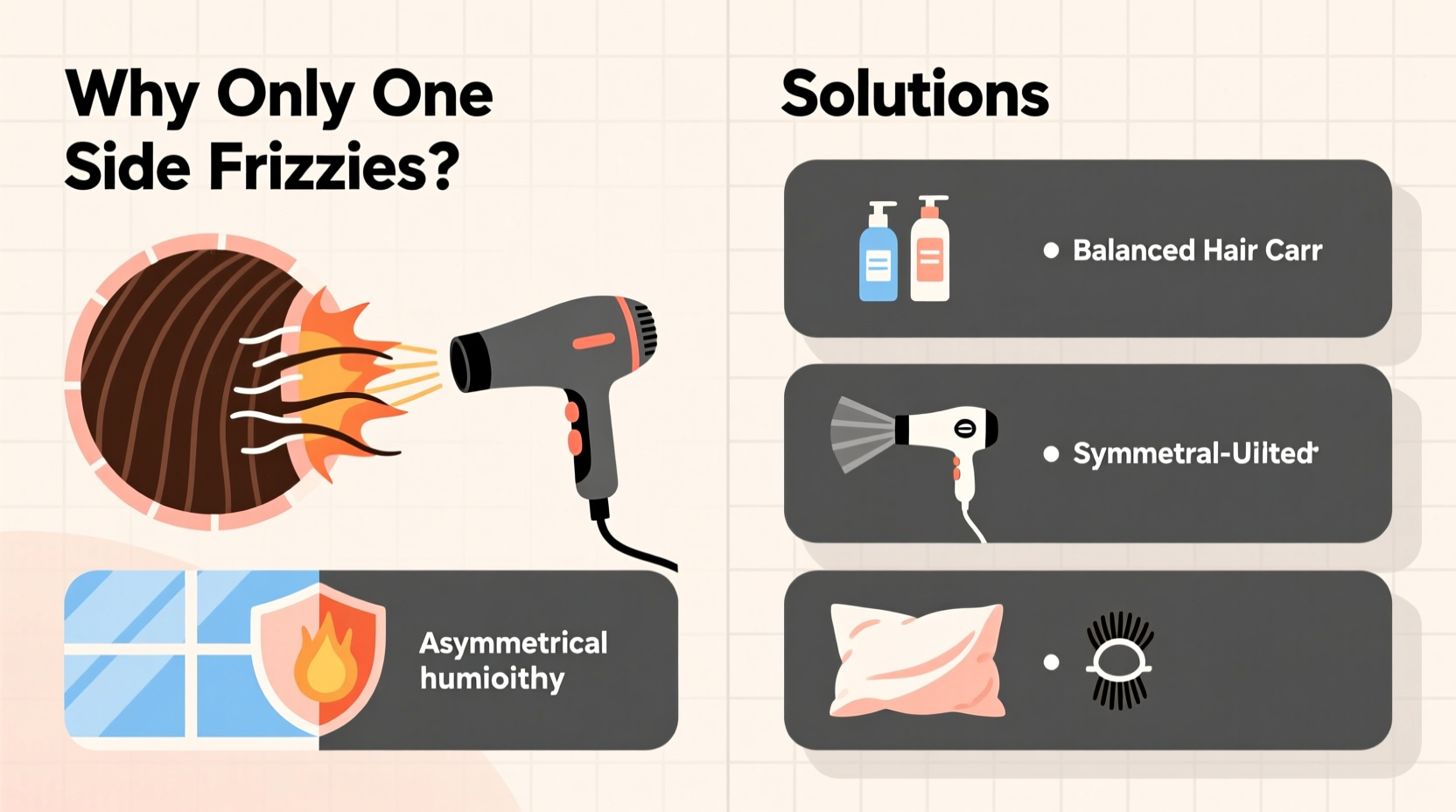 why does my hair frizz only on one side possible causes and easy fixes