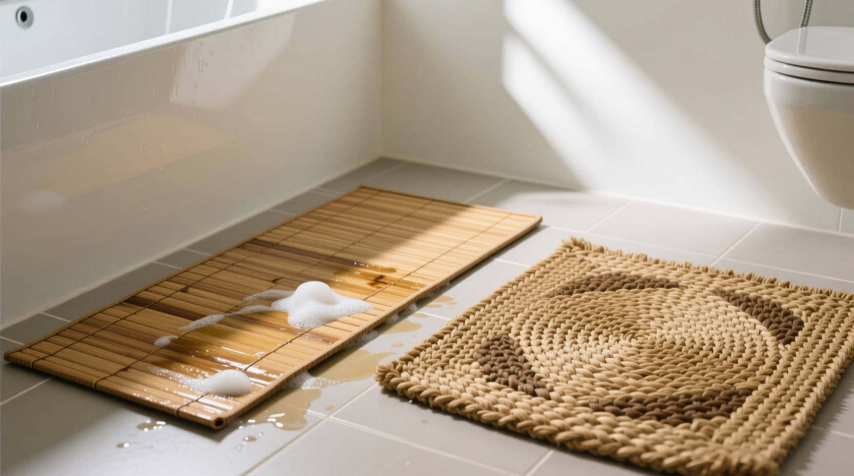 bamboo vs seagrass soap scum vinegar soak reality check