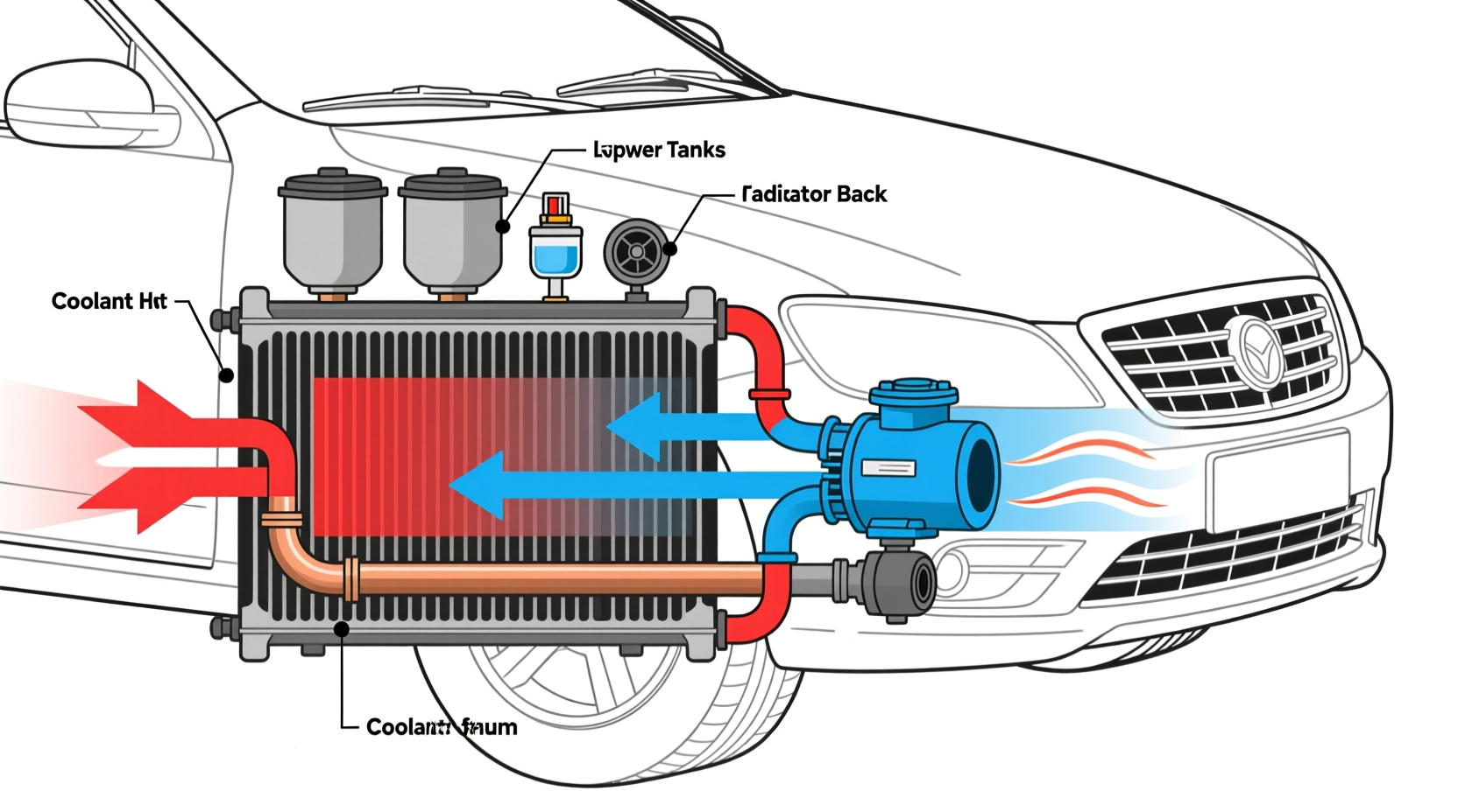 how does a car radiator work