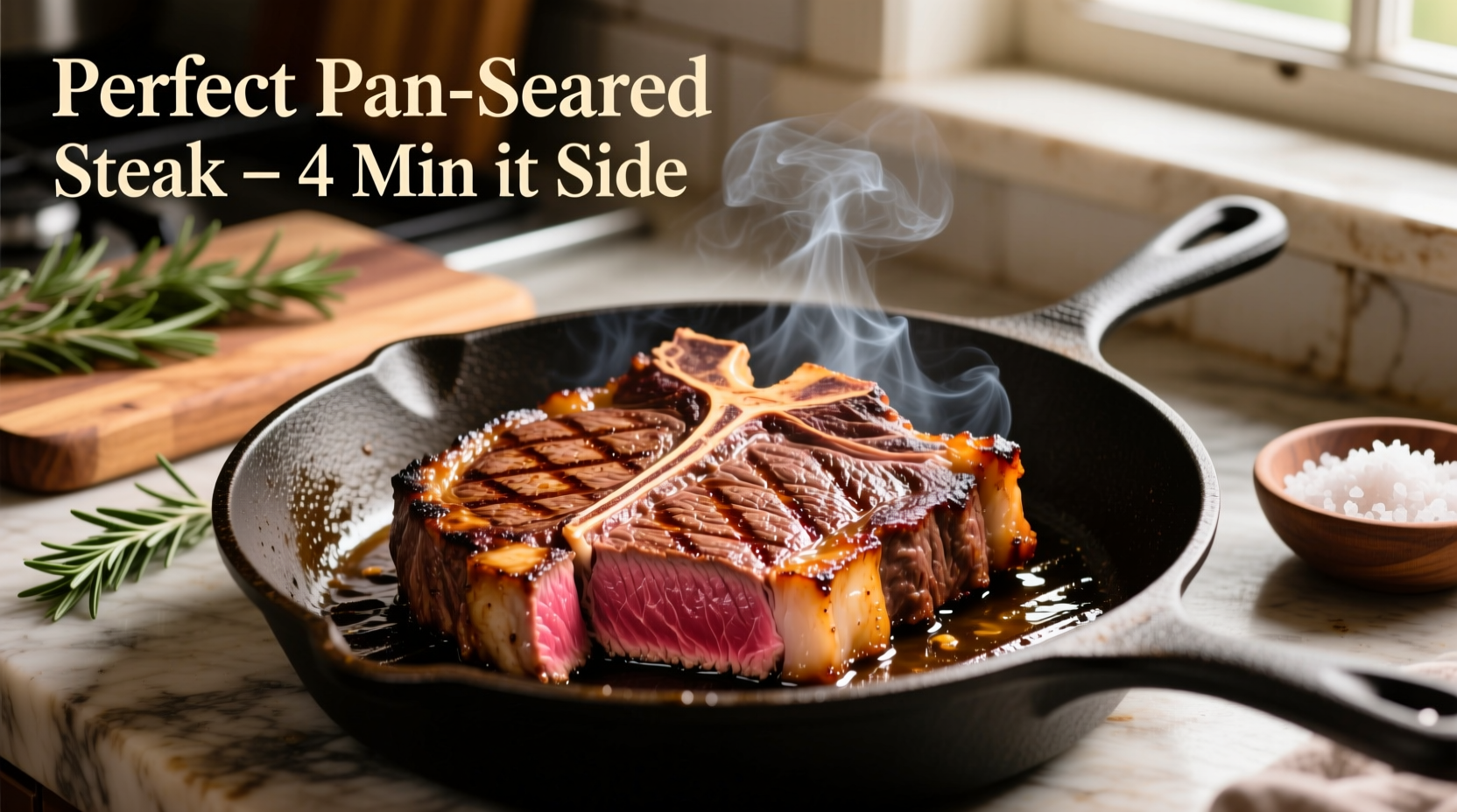 how to cook at bone steak on a frying pan