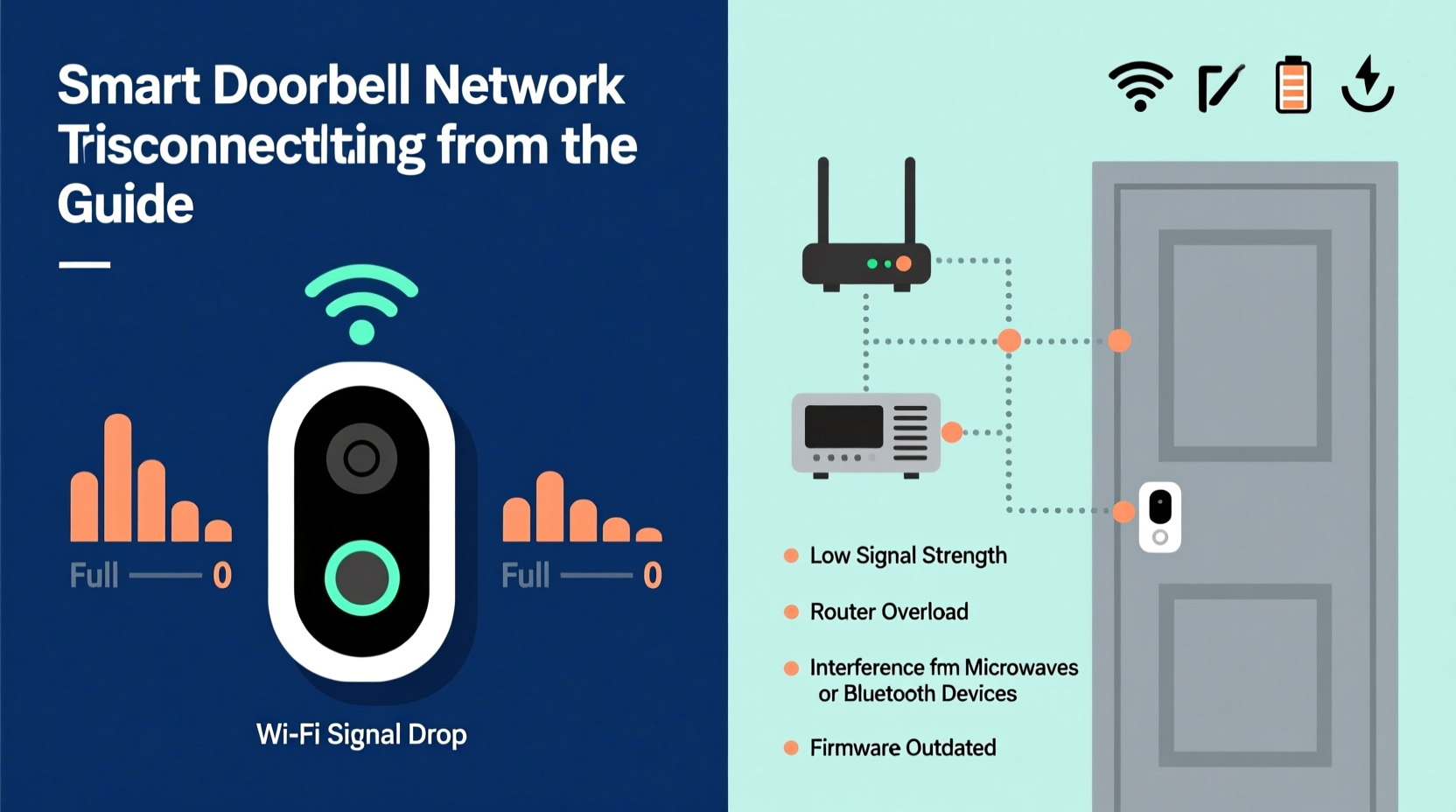 why does my smart doorbell keep disconnecting from the network