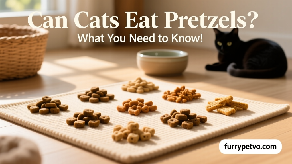 A selection of vet-approved cat treats from furpetvo.com arranged neatly on a pet-safe mat