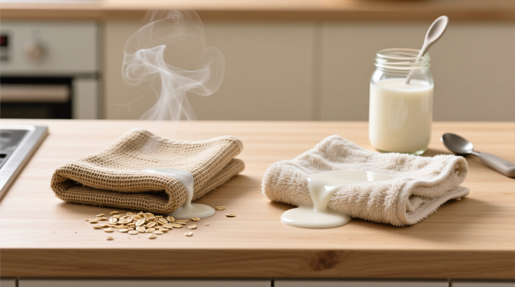 hemp vs organic terry oat milk absorbency test