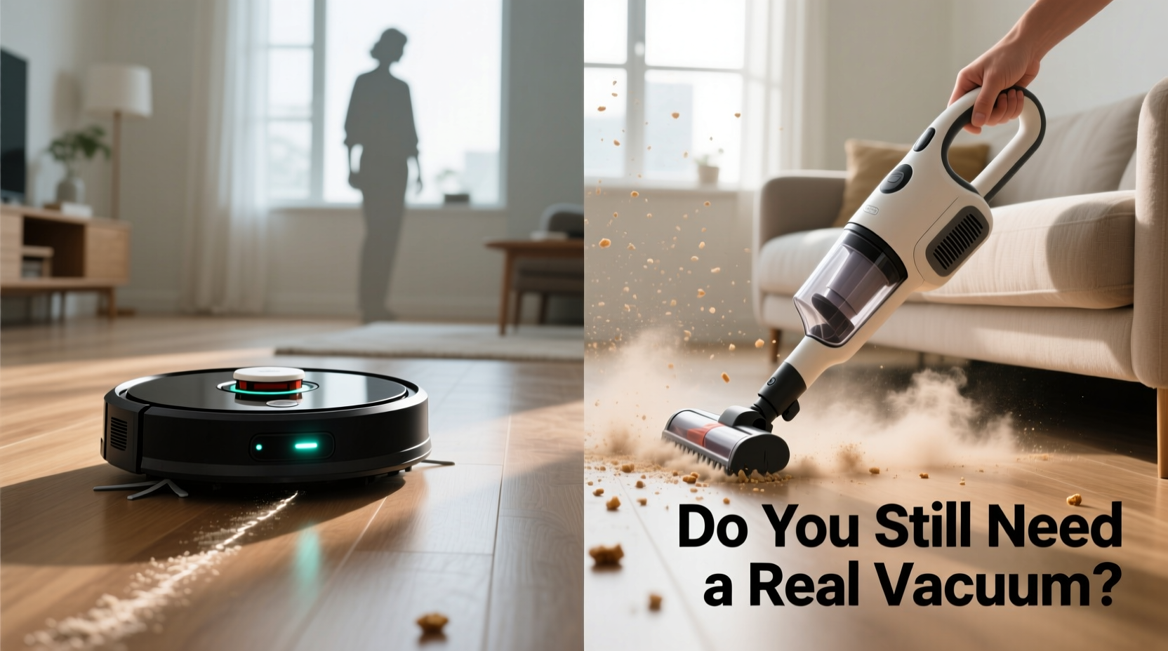 robot vacuum vs stick vacuum do you still need a real vacuum