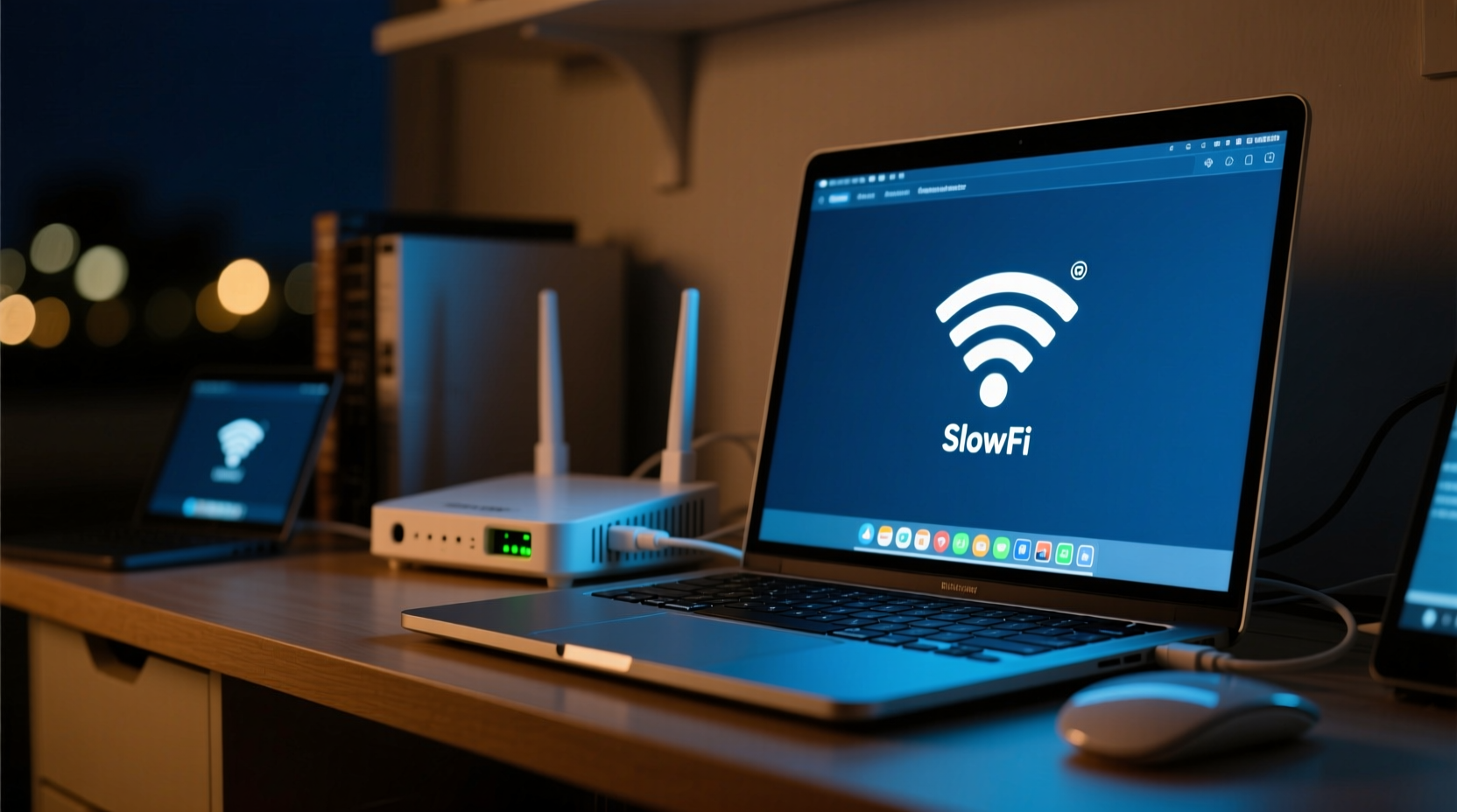 why does my wifi slow down at night even with few devices online