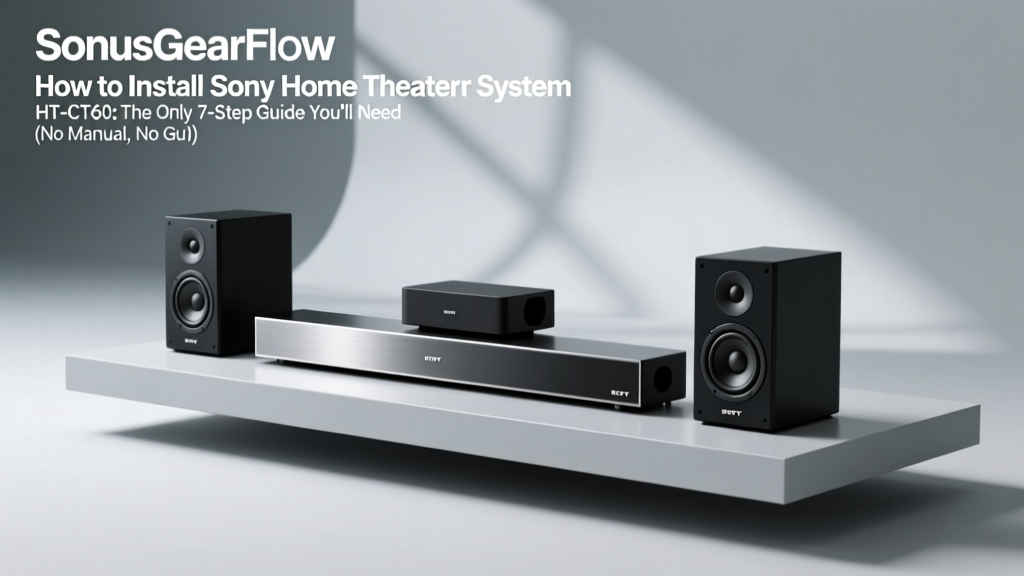 Sony HT-CT60 Installation Guide: Fix Audio & Setup Issues