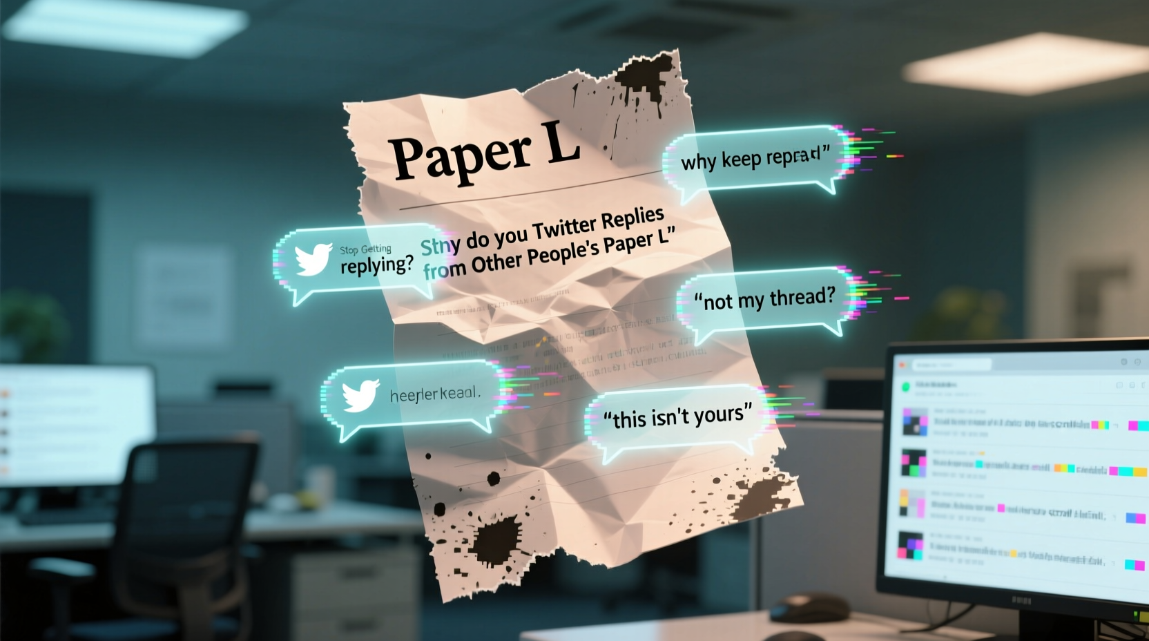 stop getting twitter replies from other peoples paper l