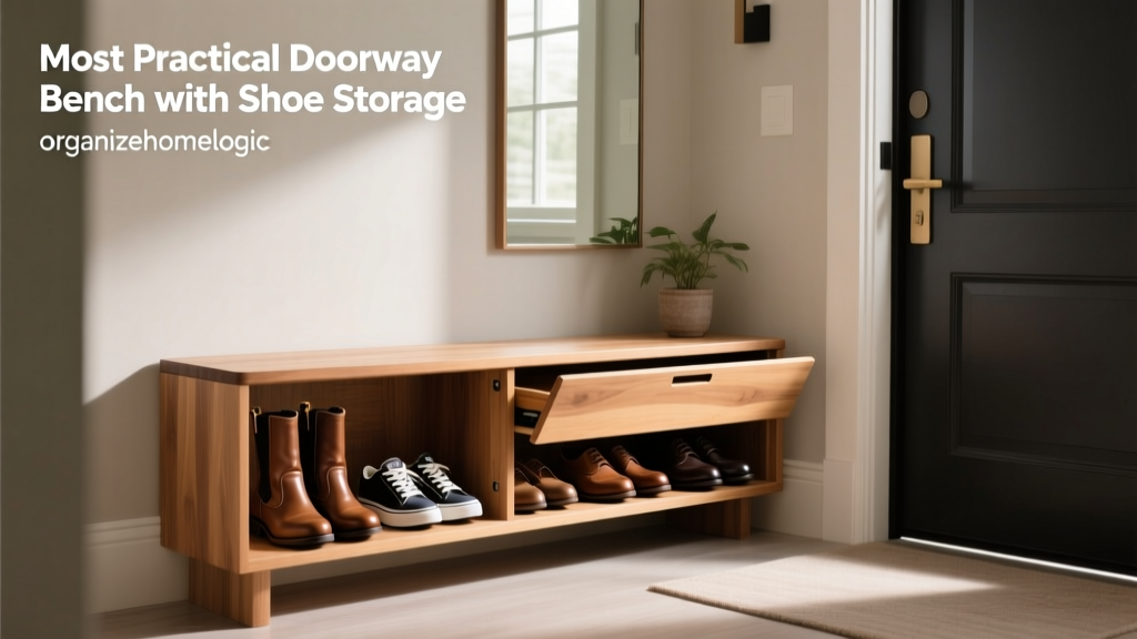 Most Practical Doorway Bench with Shoe Storage