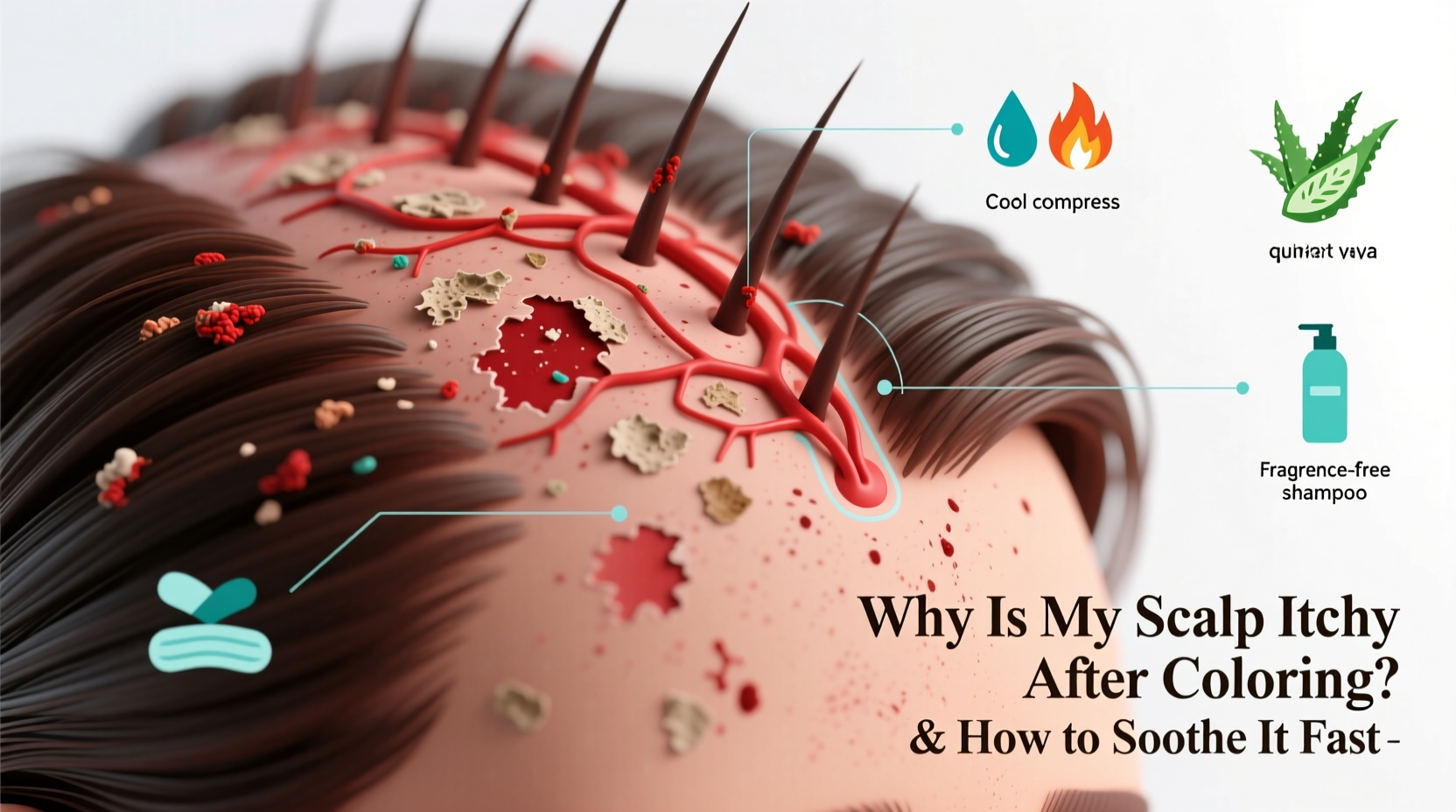 why is my scalp itchy after coloring and how to soothe it fast