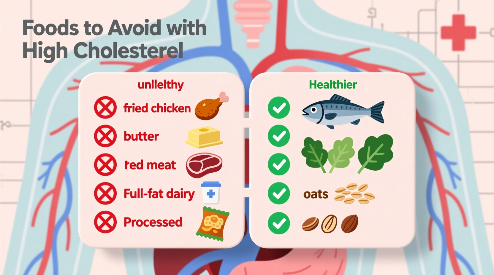 what foods to avoid with high cholesterol