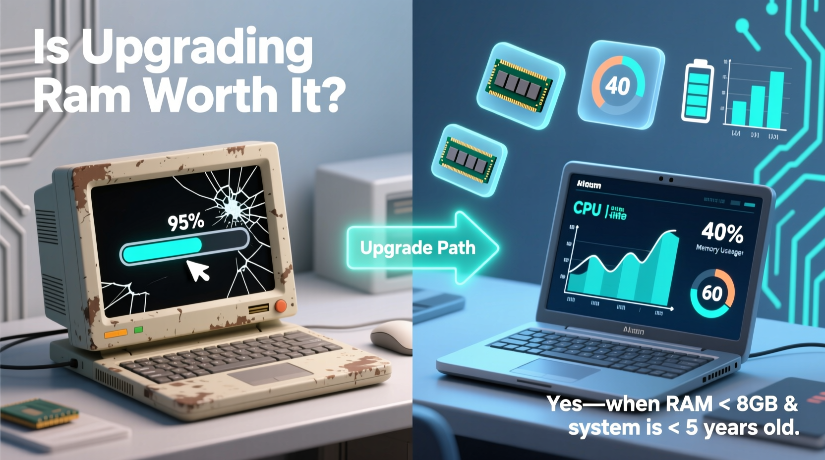 is upgrading ram worth it for older laptops showing signs of slowdown