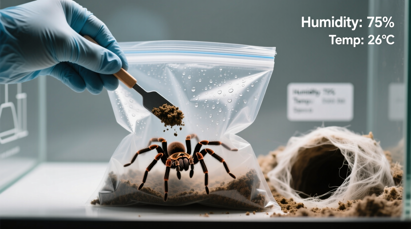 how to refresh tarantula substrate without losing humidity