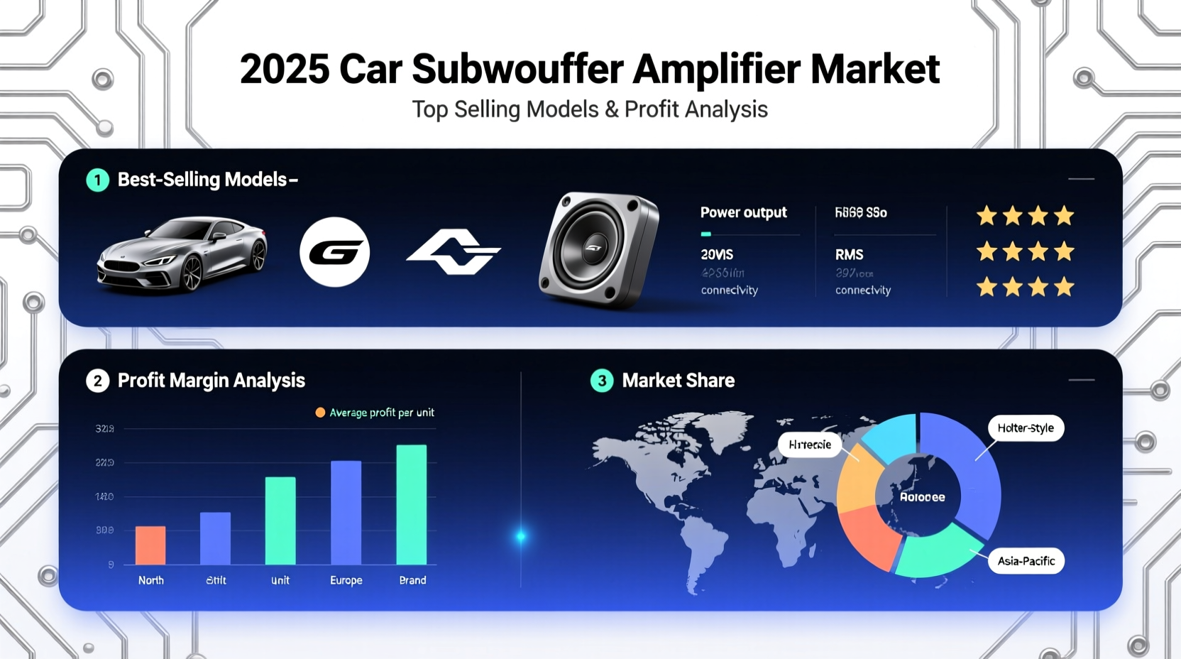 hot selling car subwoofer amplifier