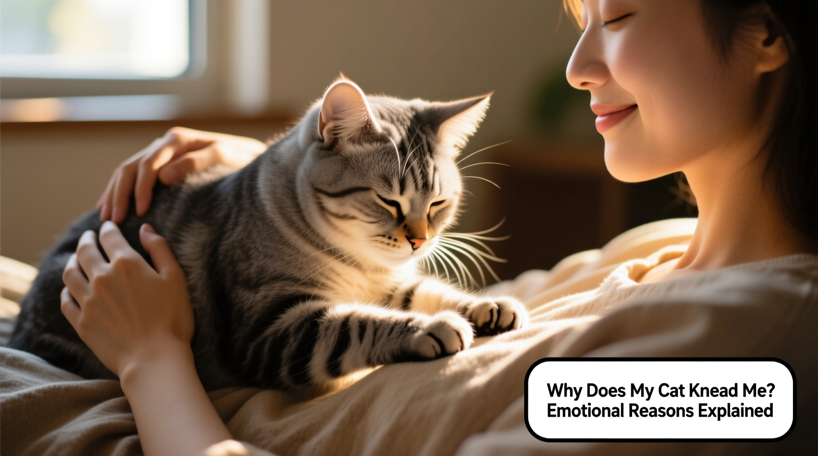 why does my cat knead me like dough emotional reasons explained